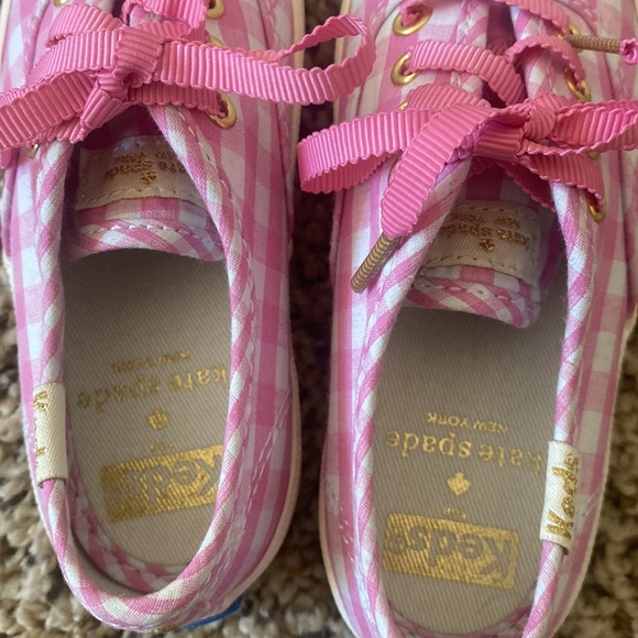 Kate Spade Keds Little Girl Toddler Tennis Shoes Buffalo Check - Picture 7 of 8